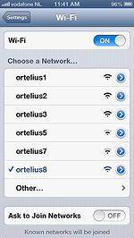 wifi signal provided by a RedPort wxa router