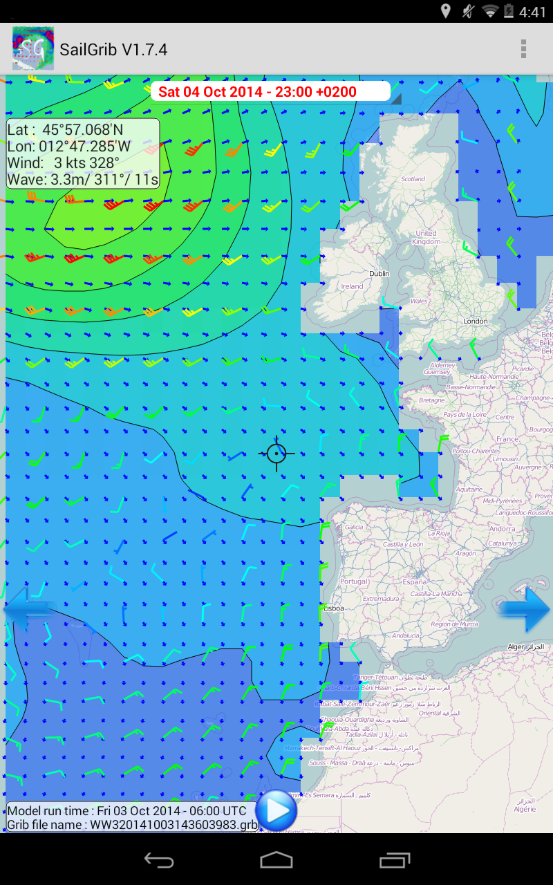 SailGrib Satellite GRIB Weather