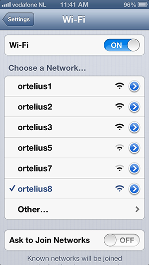 wifi signal provided by a RedPort wxa router