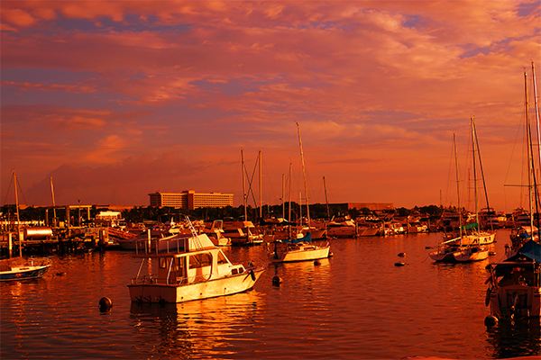 sunset boats sailing satellites small resized 600